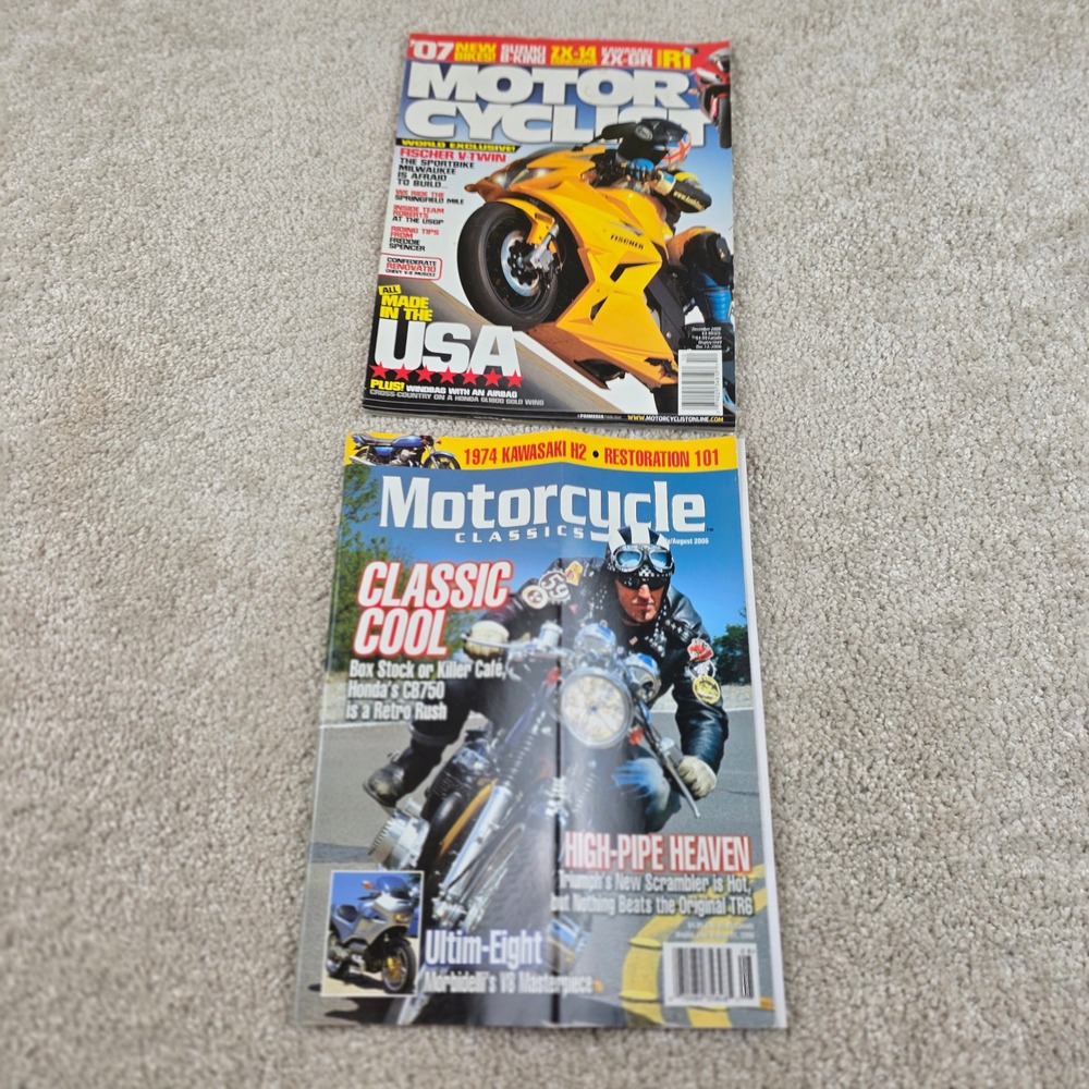 2 Motorcyclist Motorcycle Classics Magazines Kawasaki H2 CB750 Triumph Scrambler
